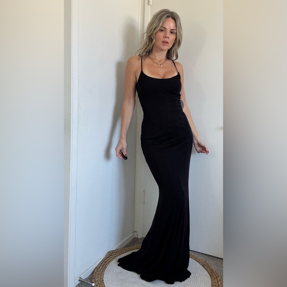 New STAUD Lauren Maxi Dress Black - Picture 9 of 17